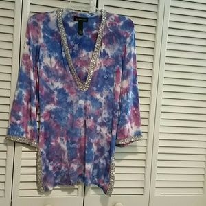 INC Tunic w sequin and bead detail